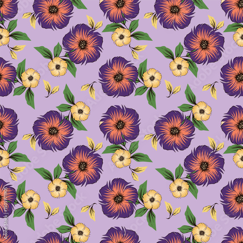 vintage floral seamless pattern. Rich with nostalgia and classic elegance, this pattern evokes the charm of a bygone era for print and textile