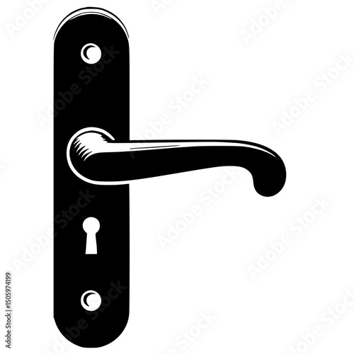 Door handle silhouette
