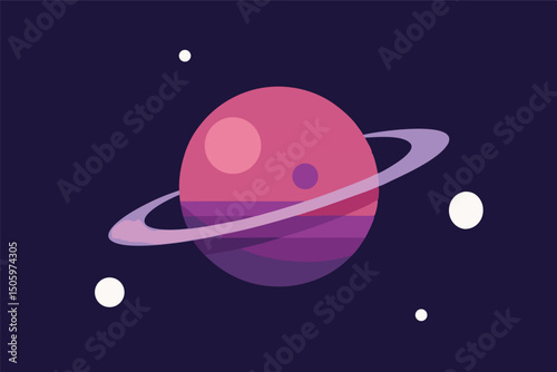 An abstract 3D illustration of a rocket launching from an egg-shaped blue planet, reflecting the distant sun in the vast, round sky