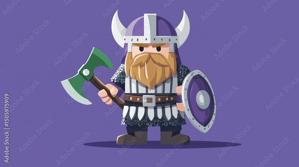 Obraz premium Viking Warrior Illustration