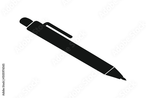 a-pen-silhuette---vector-art-illustriton-white-bac.eps