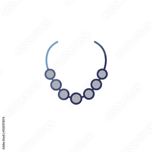 Minimalist necklace design with circular pendants in blue tones  . Minimalistic vector icon, linear gradient. Flat modern design for interfaces and web design on history and culture theme.
Roman toga 