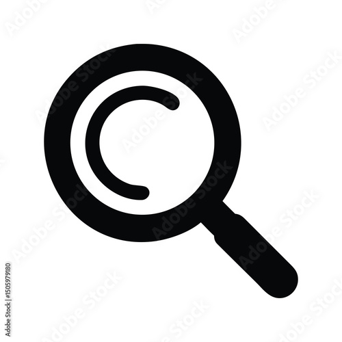 magnifying glass icon silhouette
