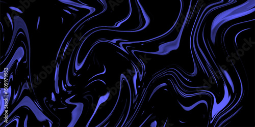 Dark blue liquid marble surfaces background and ink backdrop with wavy pattern. Vintage modern high-quality wallpaper image theme. Abstract red and black acrylic pours liquid marble surface design.