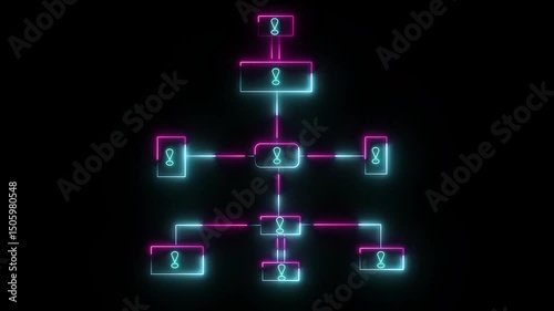 Network connections and social networking, website technology concept ,with exclamatory icon animated. 
