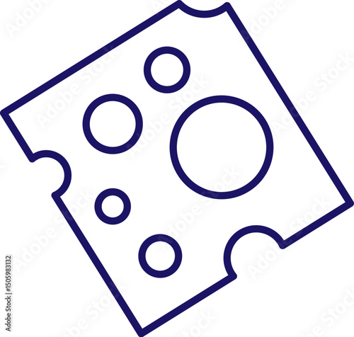 Cheese Outline Image for Graphic and Web Design, Apps, Adverts, Various Cards