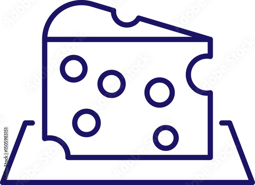 Cheese Outline Picture for Graphic and Web Design, Apps, Adverts, Various Cards