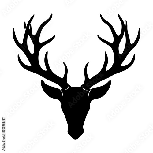 Reindeer Antlers Silhouette vector