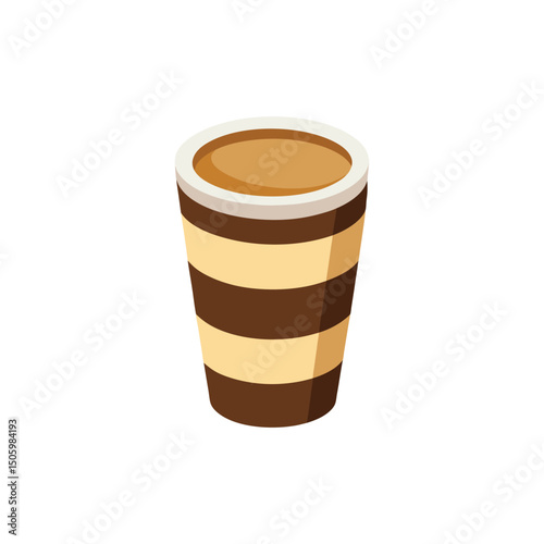Coffee Cup Vector Illustration on White Background