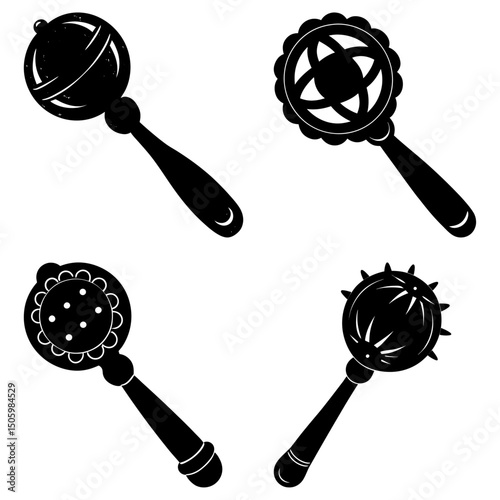 Rattle Silhouette vector