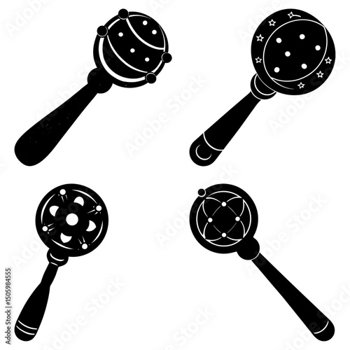 Rattle Silhouette vector