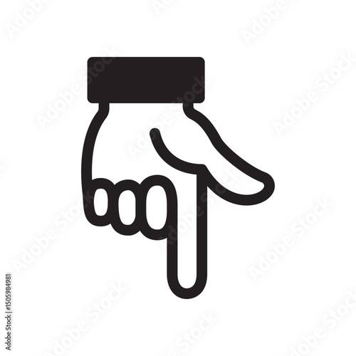 Gestures Of Human Hands, Pointing Towards The Down Icon In Trendy Design Vector Eps 10