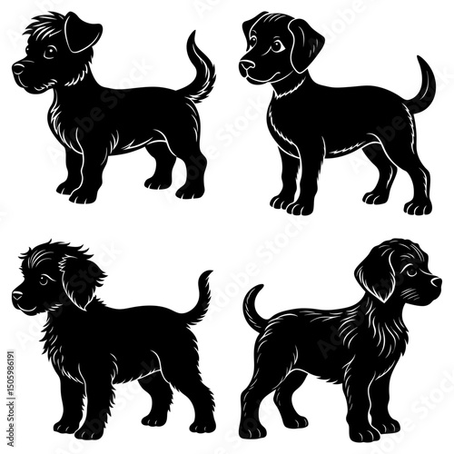 Puppy Silhouette vector