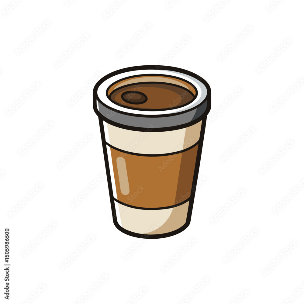 Coffee Cup Vector Illustration on White Background Coffee Cup Vector Illustration on White Background