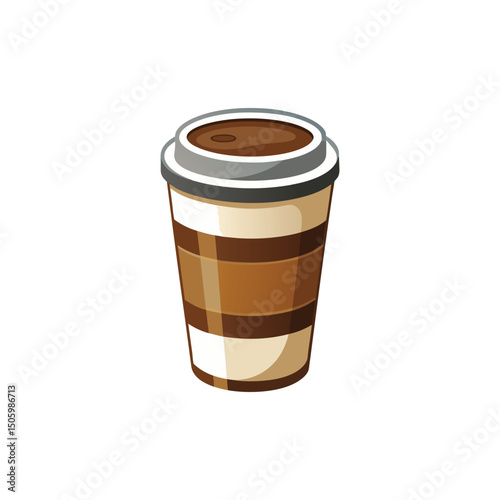 Coffee Cup Vector Illustration on White Background