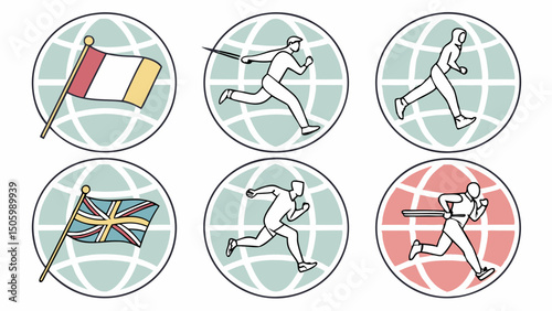 vector art of a sailing competition during the isl  