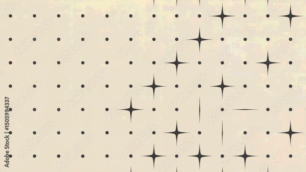 Naklejka premium Subtle star pattern on off white background
