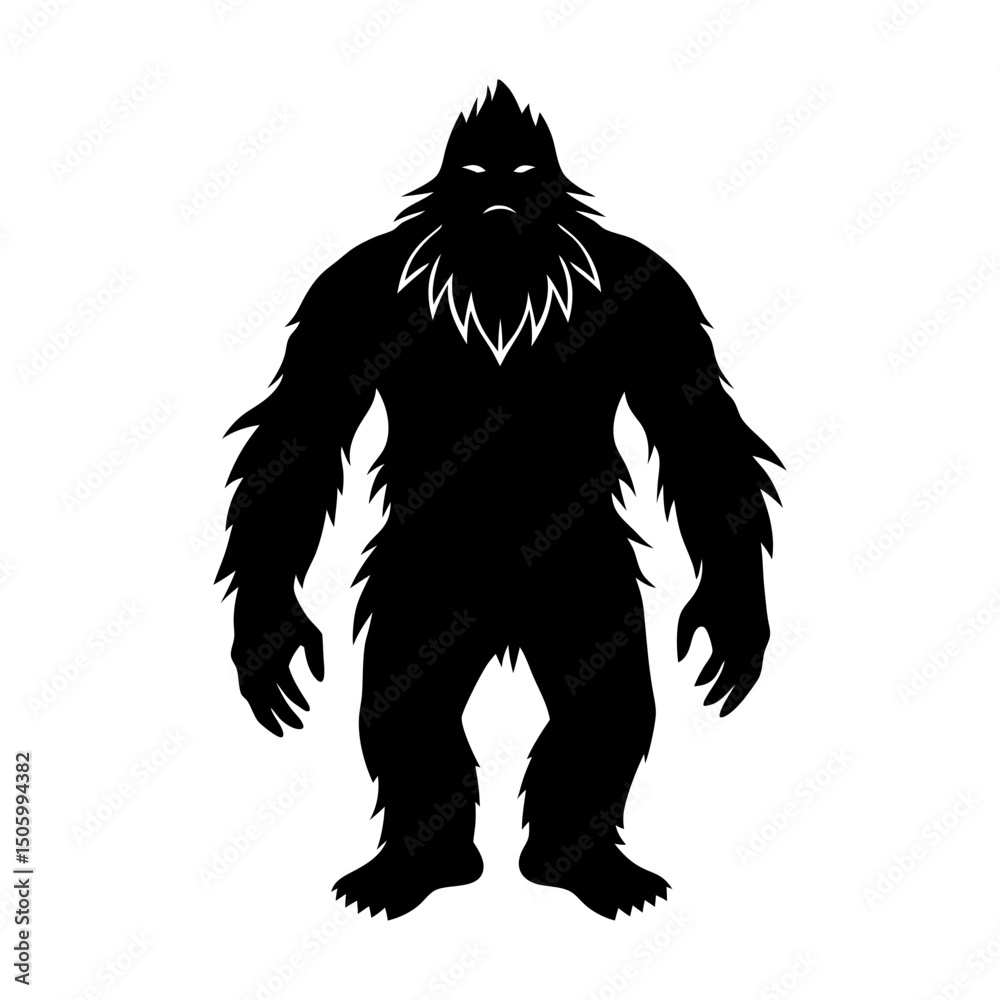 Fototapeta premium Bigfoot Silhouette v ector