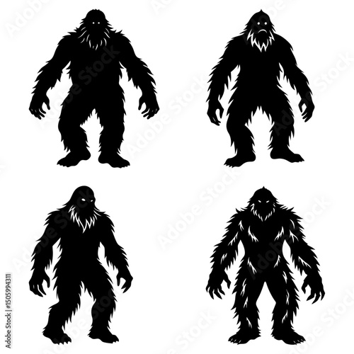 Bigfoot Silhouette v ector
