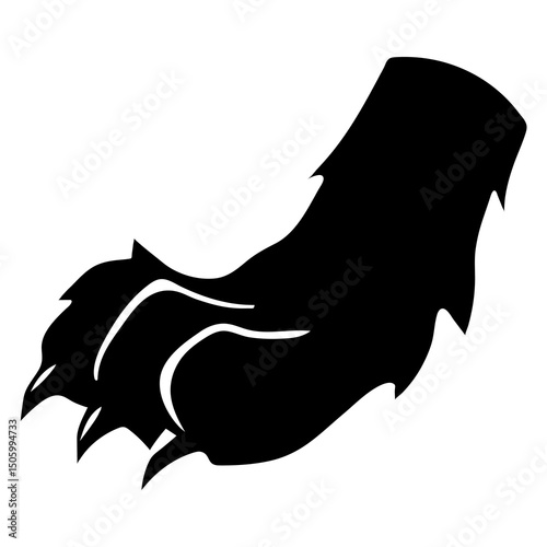 wolf paw with claws