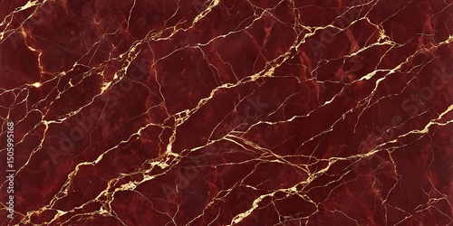 Elegant red marble texture with golden veins luxurious and sophisticated design