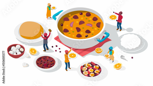 Preparing a delicious feast together sharing food and joy family and friends celebrating with a
