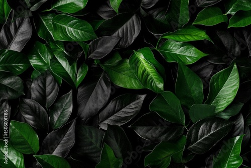 Lush Green Foliage Creates a Vibrant Tapestry of Leaves in Natural Light