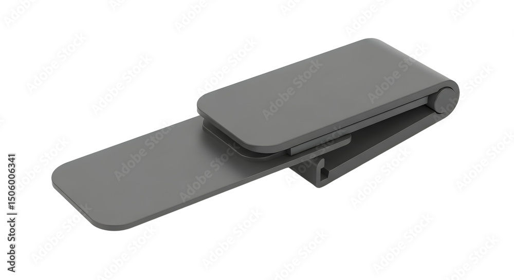 Fototapeta premium Gray clip on white background