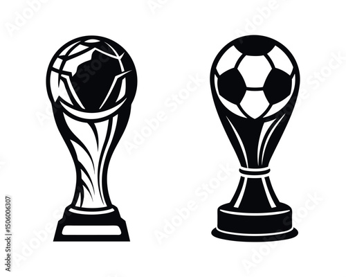 World cup soccer trophy vector illustration.