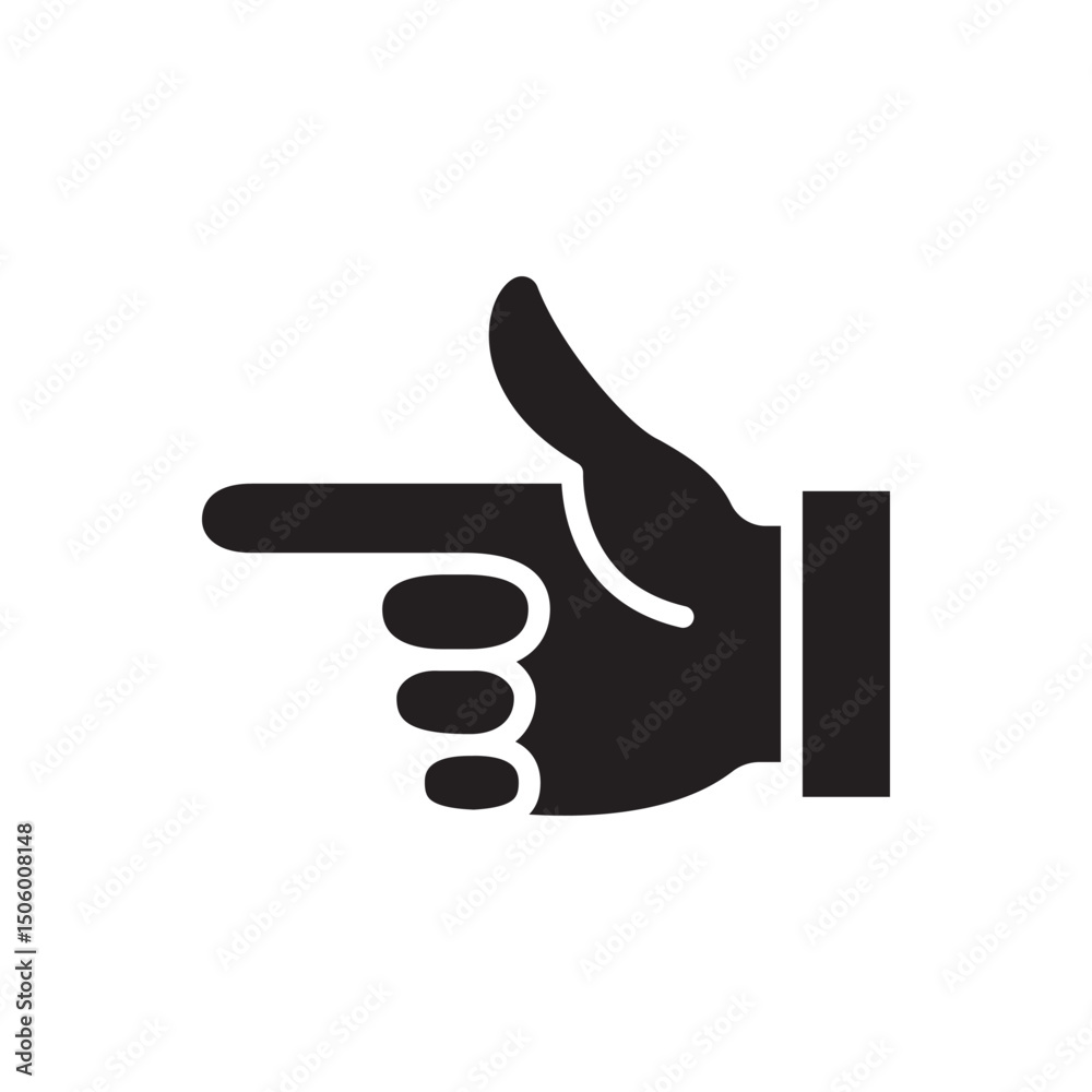 Gestures Of Human Hands, Pointing Towards The Left Icon In Trendy Design Vector Eps 10 Gestures Of Human Hands, Pointing Towards The Left Icon In Trendy Design Vector Eps 10