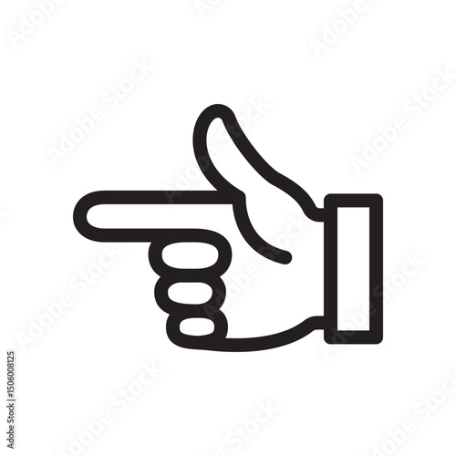 Gestures Of Human Hands, Pointing Towards The Left Icon In Trendy Design Vector Eps 10