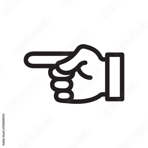 Gestures Of Human Hands, Pointing Towards The Left Icon In Trendy Design Vector Eps 10