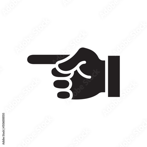 Gestures Of Human Hands, Pointing Towards The Left Icon In Trendy Design Vector Eps 10