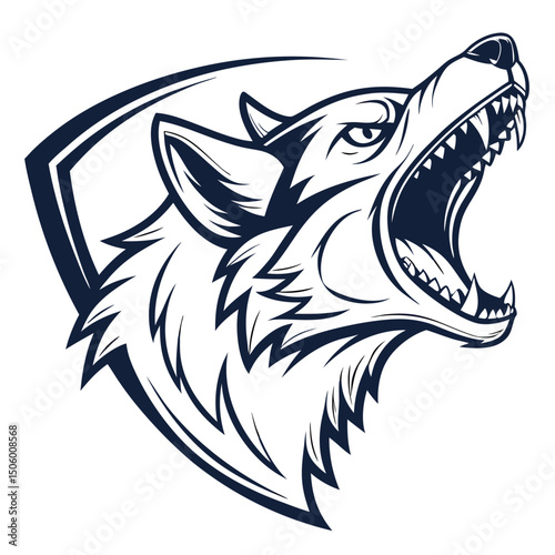 Angry wolf head graphic (3)