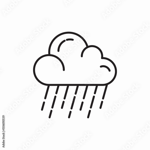 cloud rain icon sign vector