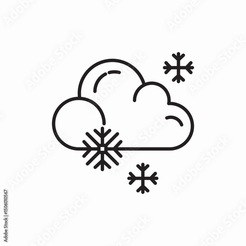 cloud snowflakes icon sign vector