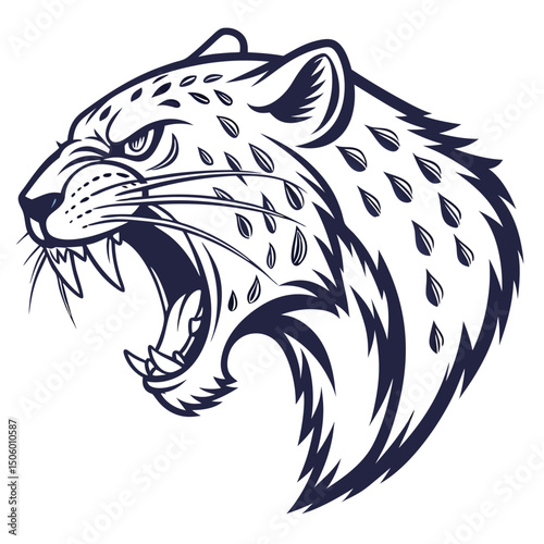 Fierce feline head graphic (1)