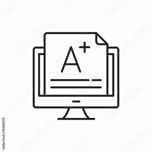 computer text icon sign vector