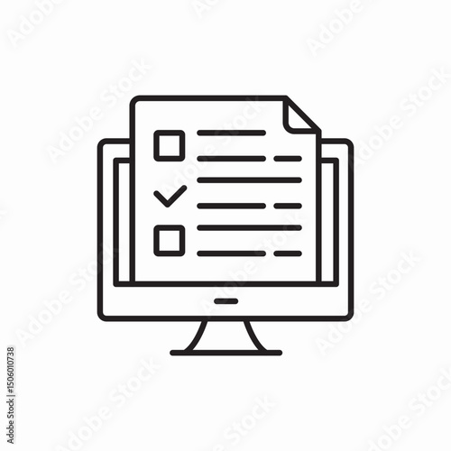 document form computer online icon sign vector
