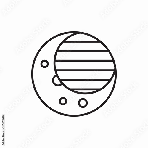 moon eclipse icon sign vector