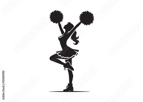 Cheerleader Silhouette Vector