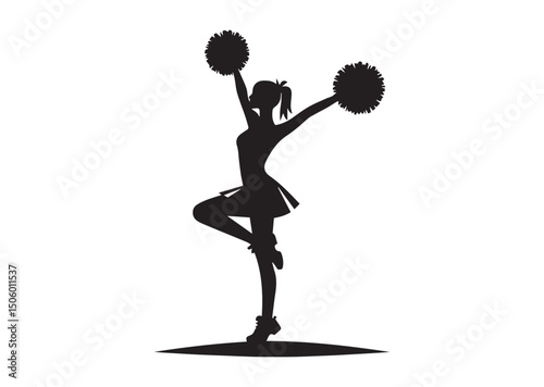 Cheerleader Silhouette Vector