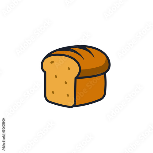 Bread Icon Vector Illustration. Fresh Bakery Symbol for Artisan Branding and Food Packaging