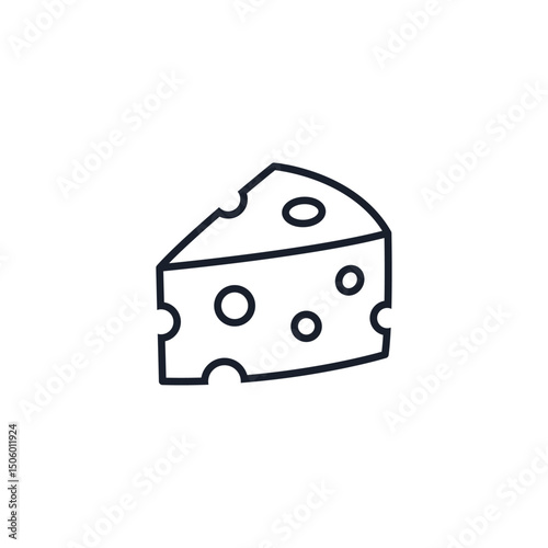 Cheese Icon Vector Illustration. Dairy Product Symbol for Gourmet Branding and Food Packaging Designs