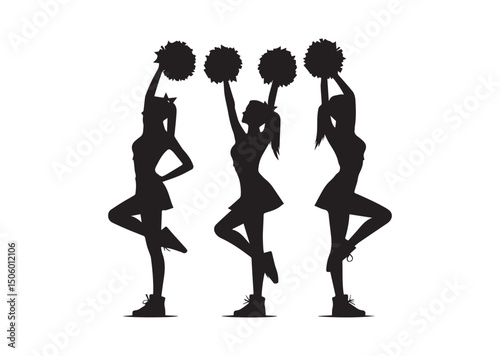 Cheerleader Silhouette Vector