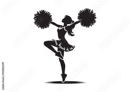 Cheerleader Silhouette Vector