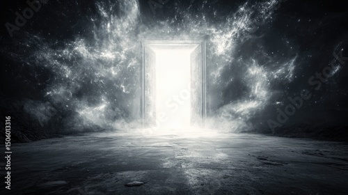 Open Door In Dark Room