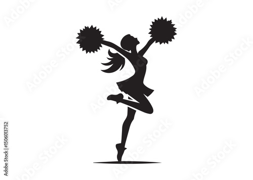 Cheerleader Silhouette Vector