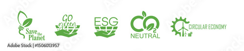reducing CO2 emissions to stop climate change. green energy background	