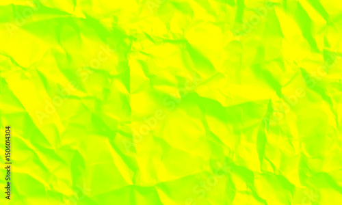 Colorful yellow crumpled paper texture. Rough grunge old blank. Colored background. Vector illustration. Design blank. Pure or mostly pure yellow.